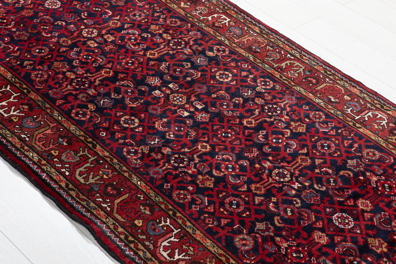 10' 1" x 3' 7" Excellent Hand-Knotted Vintage Collectible Tribal Runner Rug - Yasi & Fara 