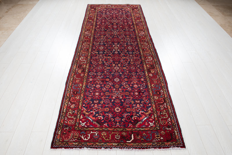 10' 1" x 3' 7" Excellent Hand-Knotted Vintage Collectible Tribal Runner Rug - Yasi & Fara 