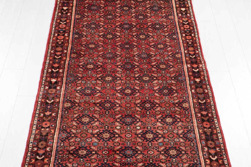 14' 2" x 3' 10" Excellent Hand-Knotted Collectible Vintage Tribal Runner Rug - Yasi & Fara 