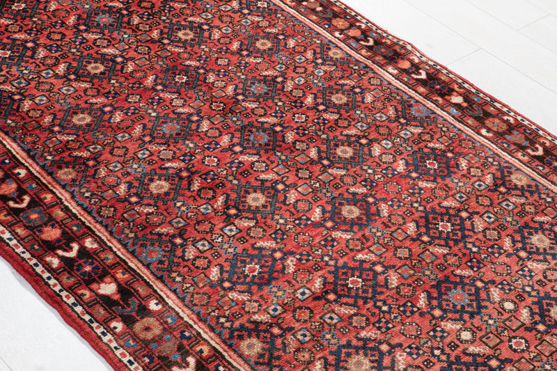 14' 2" x 3' 10" Excellent Hand-Knotted Collectible Vintage Tribal Runner Rug - Yasi & Fara 