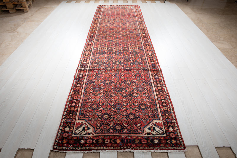 14' 2" x 3' 10" Excellent Hand-Knotted Collectible Vintage Tribal Runner Rug - Yasi & Fara 