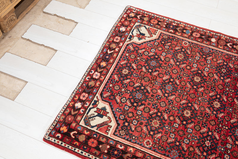 14' 2" x 3' 10" Excellent Hand-Knotted Collectible Vintage Tribal Runner Rug - Yasi & Fara 