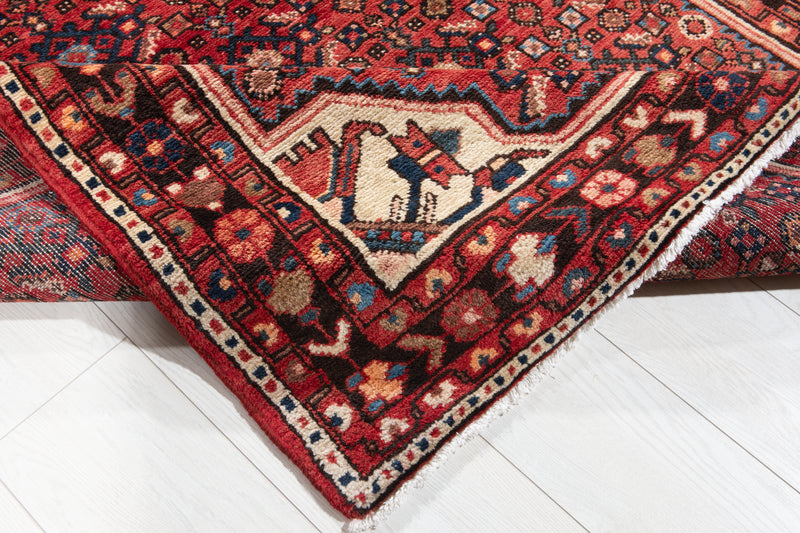 14' 2" x 3' 10" Excellent Hand-Knotted Collectible Vintage Tribal Runner Rug - Yasi & Fara 