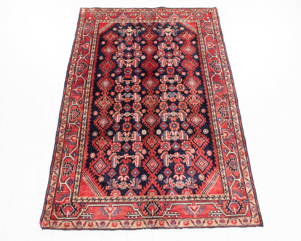 7' x 4' 4" Excellent Hand-Knotted Vintage Collectible Tribal Rug - Yasi & Fara 