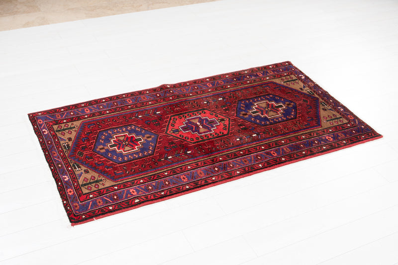 6' 5" x 3' 5" Excellent Hand-Knotted Vintage Soft Tribal Rug - Yasi & Fara 
