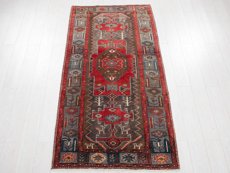 7' 2" x 3' 6" Excellent Hand-Knotted Vintage Tribal Rug - Yasi & Fara 