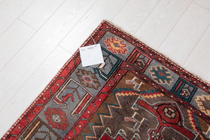 7' 2" x 3' 6" Excellent Hand-Knotted Vintage Tribal Rug - Yasi & Fara 