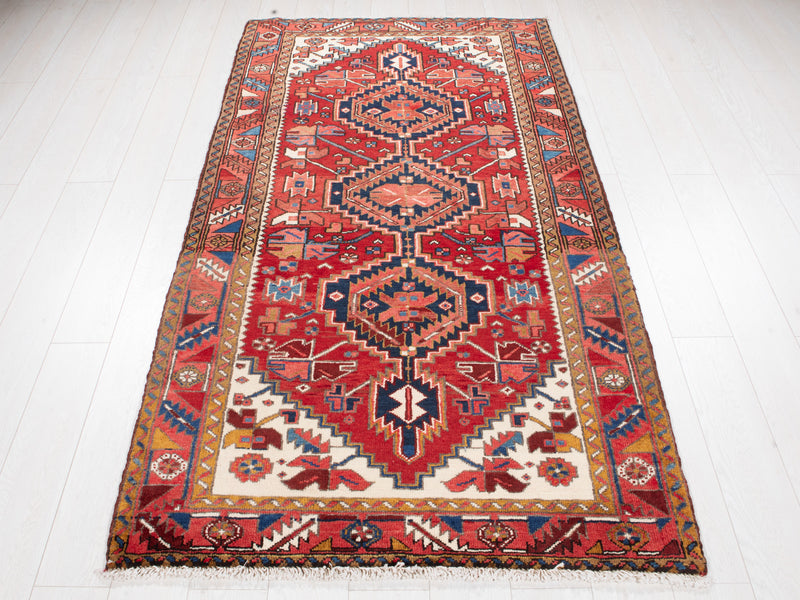 7' x 3' 9" Excellent Hand-Knotted Collectible Vintage Tribal Rug - Yasi & Fara 