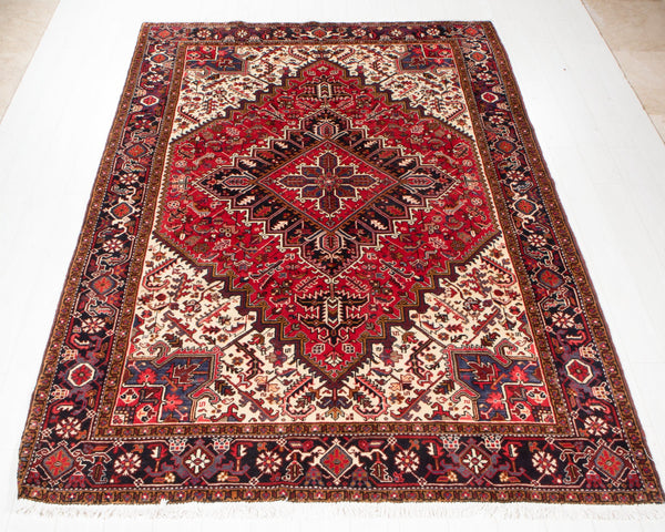9' 4" x 6' 7" Excellent Hand-Knotted Vintage Tribal Rug - Yasi & Fara 