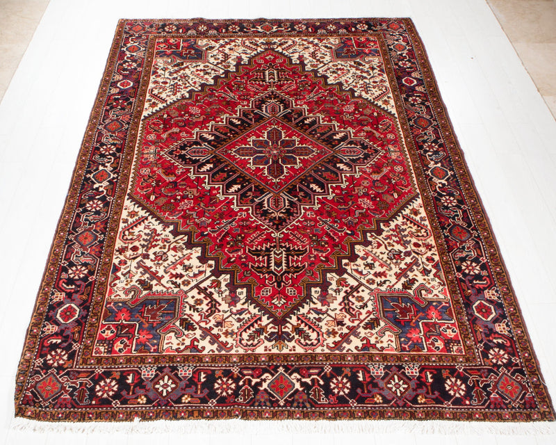 9' 4" x 6' 7" Excellent Hand-Knotted Vintage Tribal Rug - Yasi & Fara 