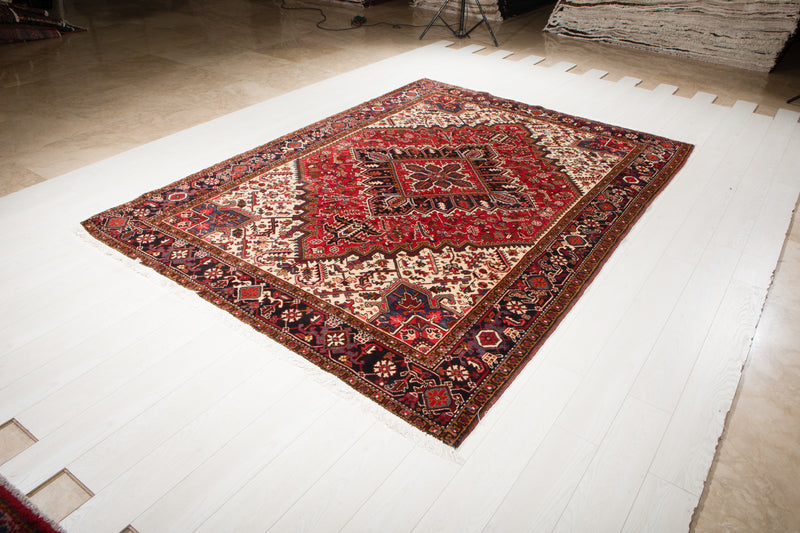 9' 4" x 6' 7" Excellent Hand-Knotted Vintage Tribal Rug - Yasi & Fara 