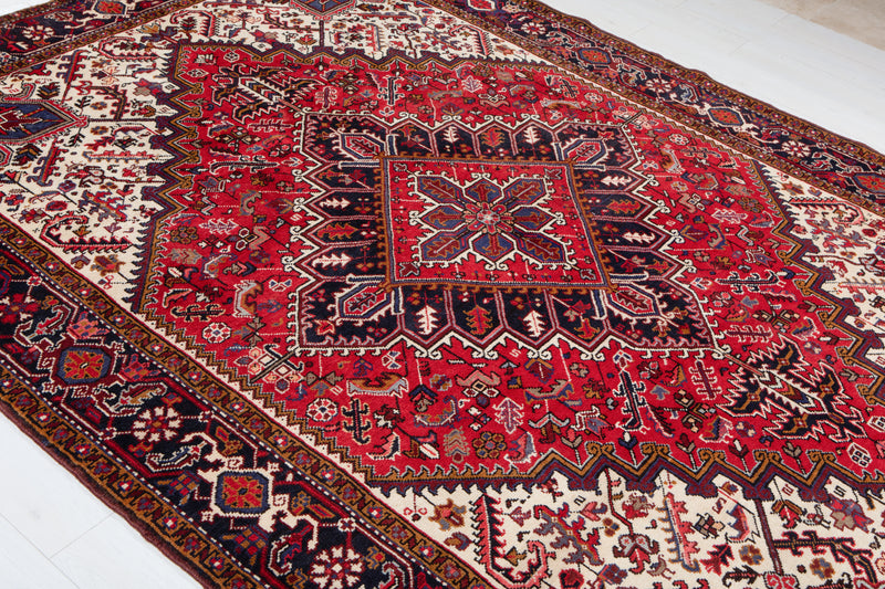 9' 4" x 6' 7" Excellent Hand-Knotted Vintage Tribal Rug - Yasi & Fara 