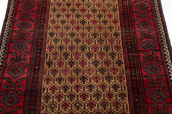 6' 6" x 3' 6" Excellent Hand-Knotted Collectible Fine Baluch Vintage Tribal Rug - Yasi & Fara 