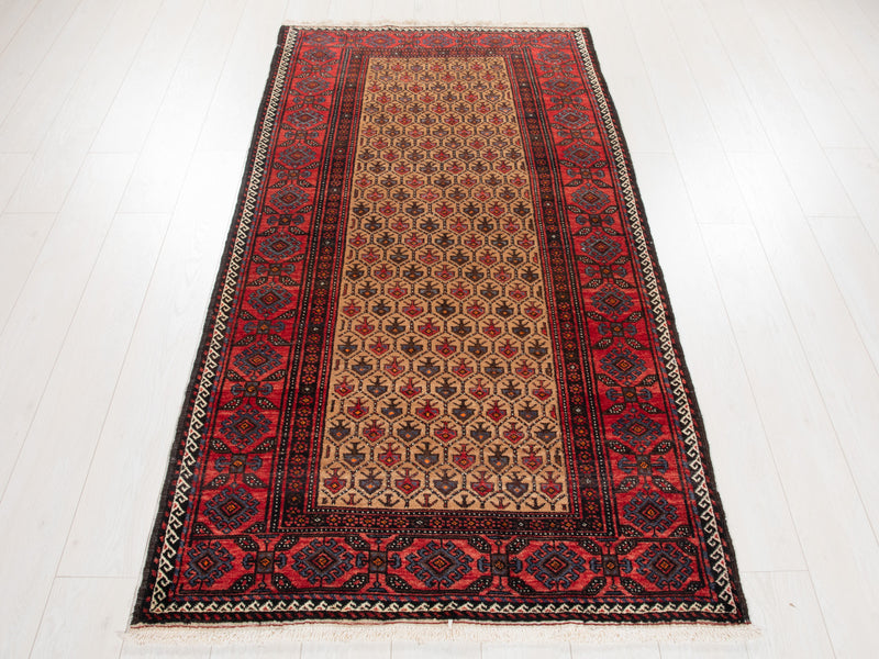 6' 6" x 3' 6" Excellent Hand-Knotted Collectible Fine Baluch Vintage Tribal Rug - Yasi & Fara 