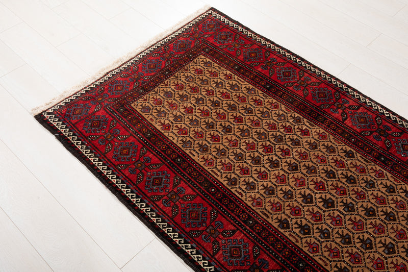 6' 6" x 3' 6" Excellent Hand-Knotted Collectible Fine Baluch Vintage Tribal Rug - Yasi & Fara 