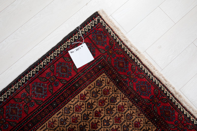 6' 6" x 3' 6" Excellent Hand-Knotted Collectible Fine Baluch Vintage Tribal Rug - Yasi & Fara 