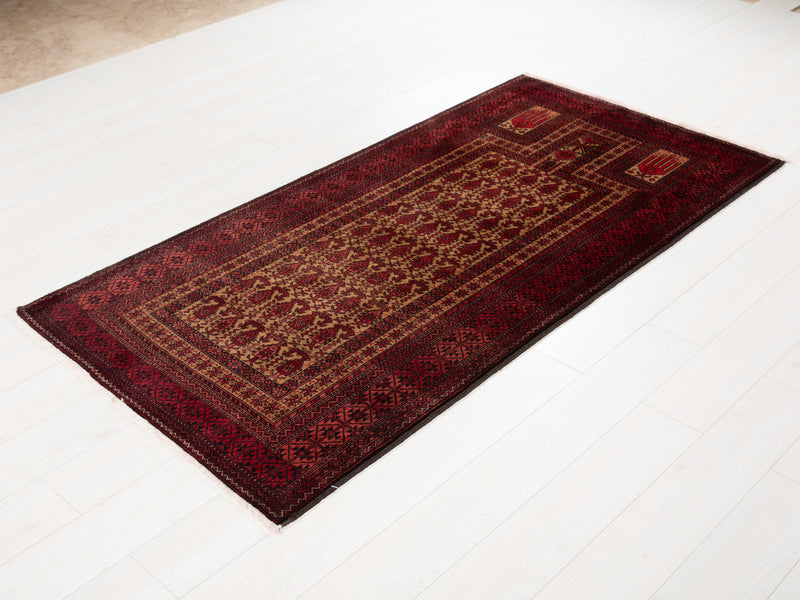 6' 4" x 3' 2" Excellent Hand-Knotted Vintage Tribal Rug - Yasi & Fara 