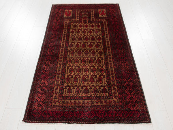 6' 4" x 3' 2" Excellent Hand-Knotted Vintage Tribal Rug - Yasi & Fara 