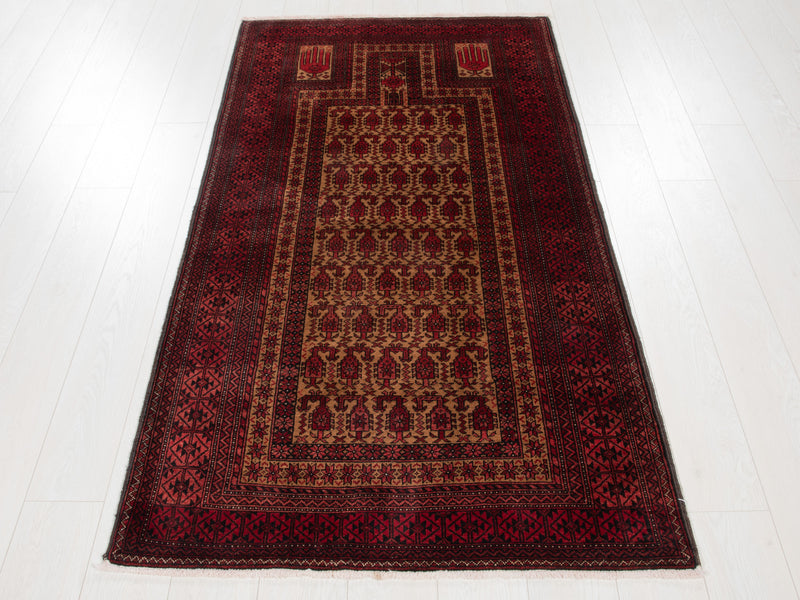 6' 4" x 3' 2" Excellent Hand-Knotted Vintage Tribal Rug - Yasi & Fara 