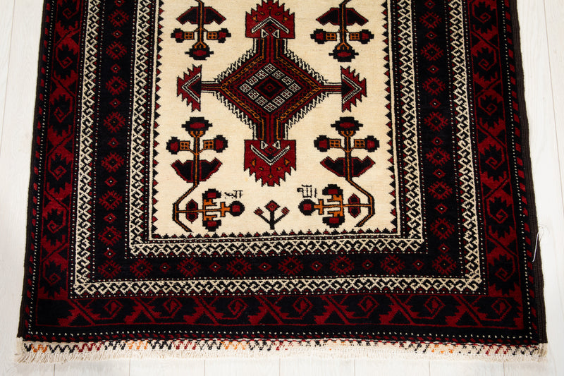 6' 3" x 3' 5" Excellent Hand-Knotted Collectible Vintage Fine Tribal Rug - Yasi & Fara 