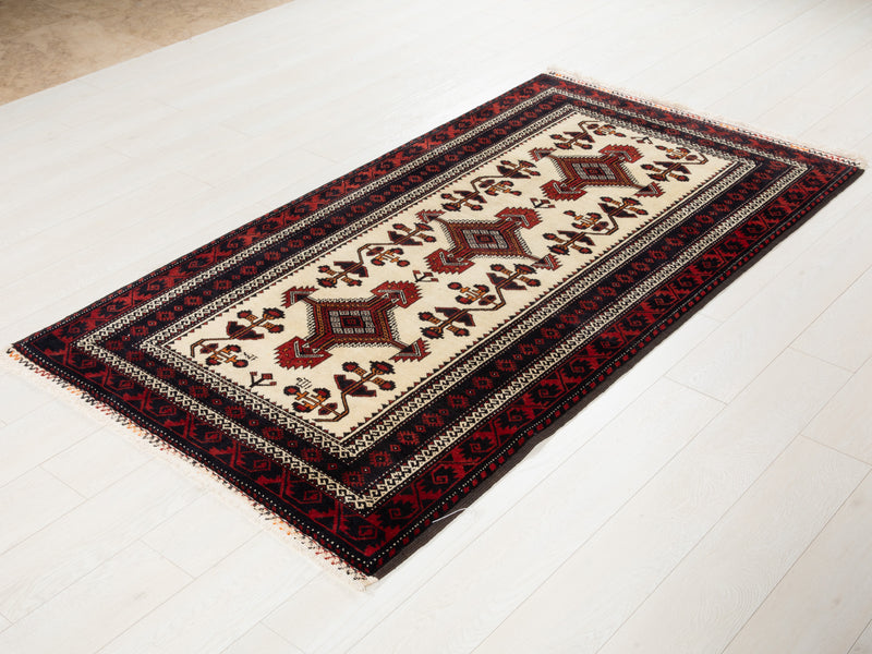 6' 3" x 3' 5" Excellent Hand-Knotted Collectible Vintage Fine Tribal Rug - Yasi & Fara 