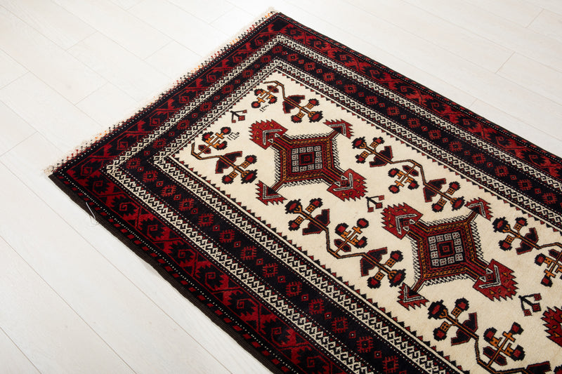 6' 3" x 3' 5" Excellent Hand-Knotted Collectible Vintage Fine Tribal Rug - Yasi & Fara 