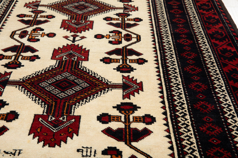 6' 3" x 3' 5" Excellent Hand-Knotted Collectible Vintage Fine Tribal Rug - Yasi & Fara 