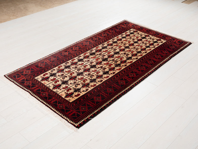 6' 5" x 3' 5" Excellent Hand-Knotted Vintage Tribal Rug - Yasi & Fara 