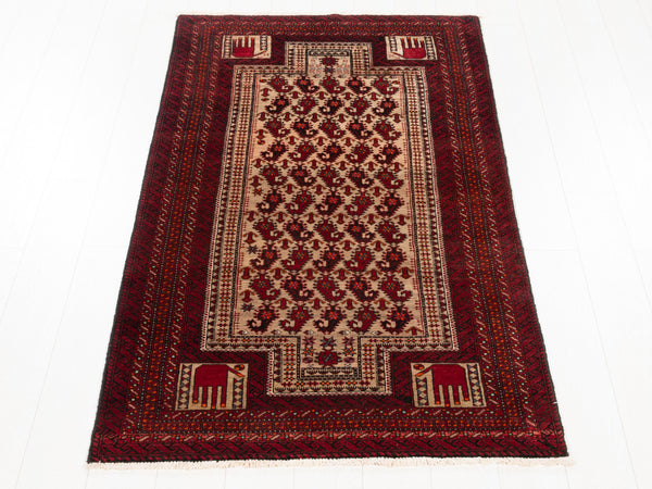6' 6" x 3' 5" Excellent Hand-Knotted Collectible Fine Vintage Tribal Rug - Yasi & Fara 