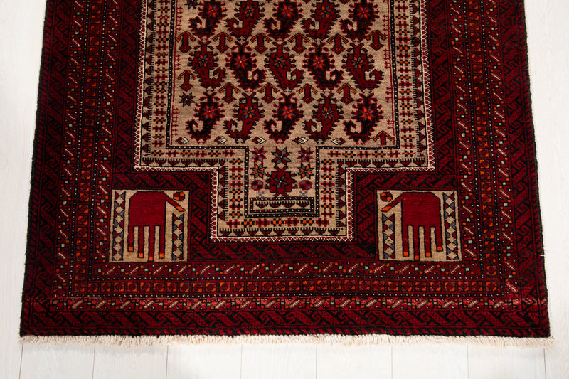 6' 6" x 3' 5" Excellent Hand-Knotted Collectible Fine Vintage Tribal Rug - Yasi & Fara 