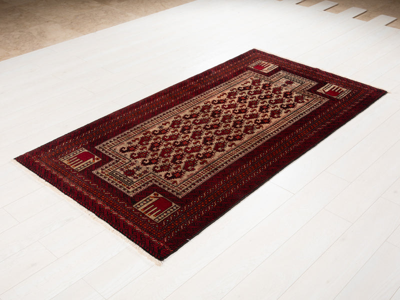 6' 6" x 3' 5" Excellent Hand-Knotted Collectible Fine Vintage Tribal Rug - Yasi & Fara 