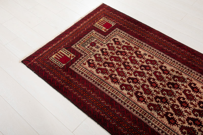 6' 6" x 3' 5" Excellent Hand-Knotted Collectible Fine Vintage Tribal Rug - Yasi & Fara 