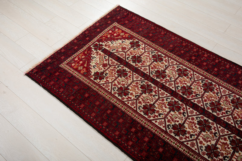 6' x 3' 5" Excellent Hand-Knotted Collectible Vintage Fine Tribal Rug - Yasi & Fara 