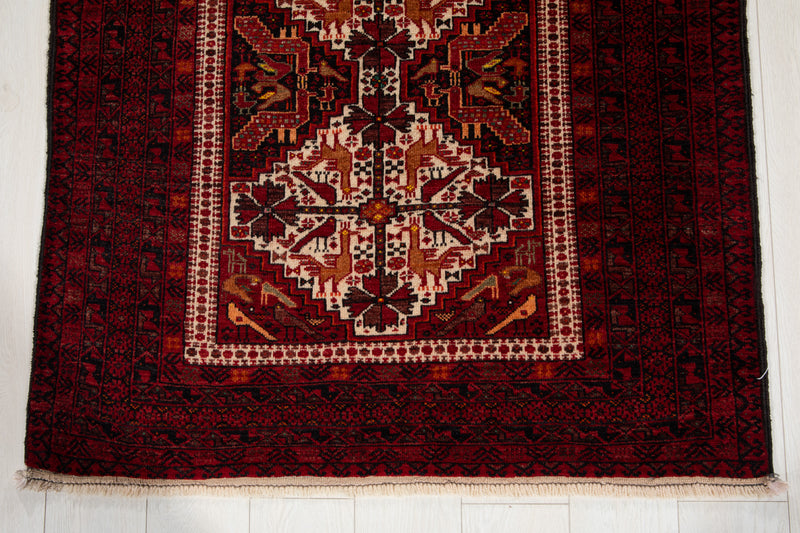6' 4" x 3' 5" Excellent Hand-Knotted Vintage Collectible Fine Tribal Rug - Yasi & Fara 