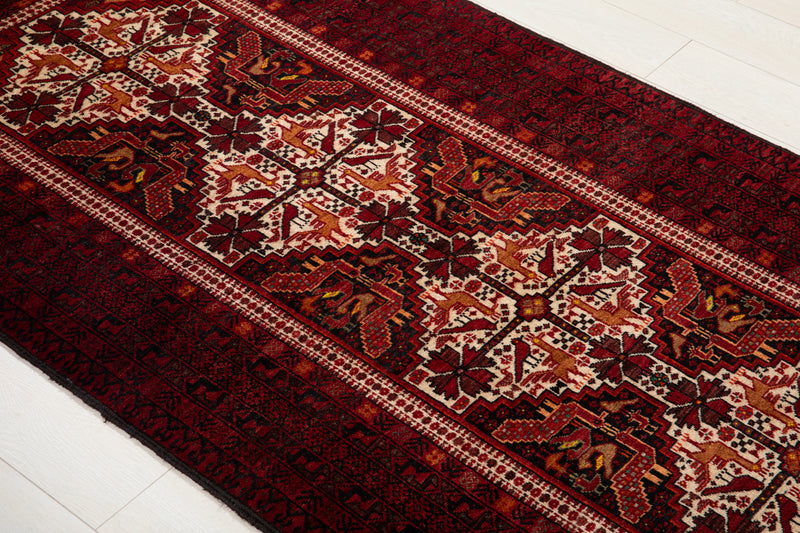 6' 4" x 3' 5" Excellent Hand-Knotted Vintage Collectible Fine Tribal Rug - Yasi & Fara 