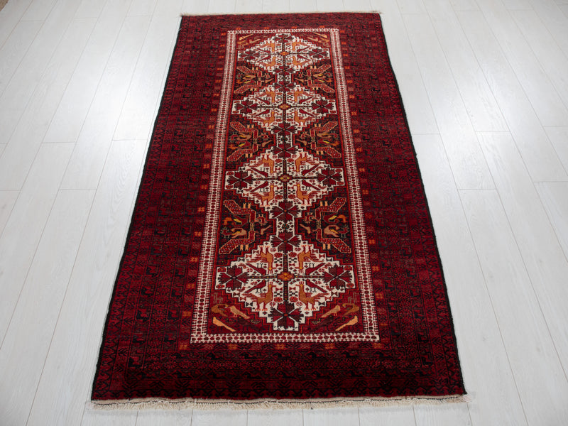 6' 4" x 3' 5" Excellent Hand-Knotted Vintage Collectible Fine Tribal Rug - Yasi & Fara 
