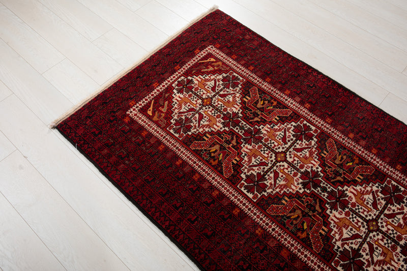 6' 4" x 3' 5" Excellent Hand-Knotted Vintage Collectible Fine Tribal Rug - Yasi & Fara 