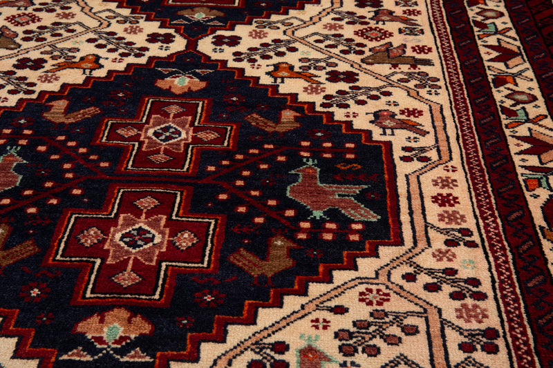 6' 8" x 3' 7" Excellent Hand-Knotted Vintage Collectible Fine Tribal Rug - Yasi & Fara 