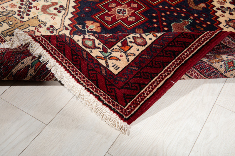 6' 8" x 3' 7" Excellent Hand-Knotted Vintage Collectible Fine Tribal Rug - Yasi & Fara 