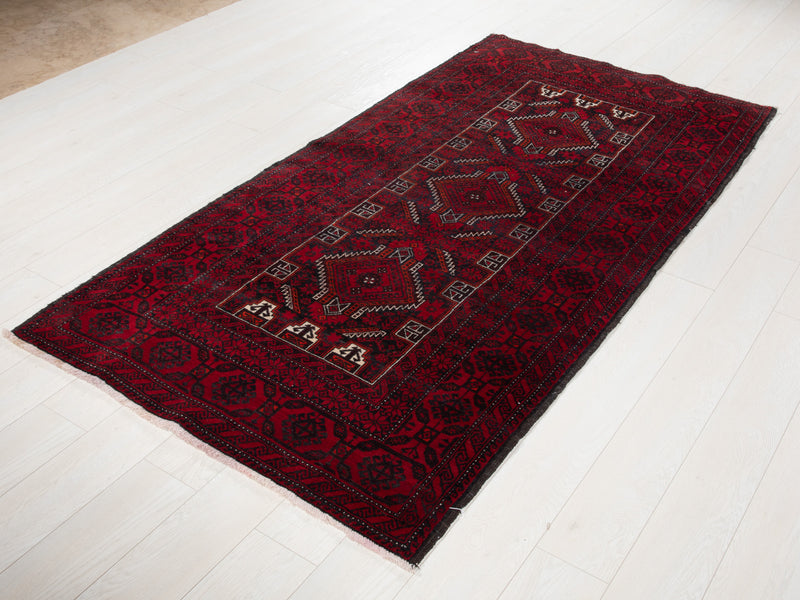 7' 5" x 3' 8" Excellent Hand-Knotted Collectible Vintage Fine Tribal Rug - Yasi & Fara 