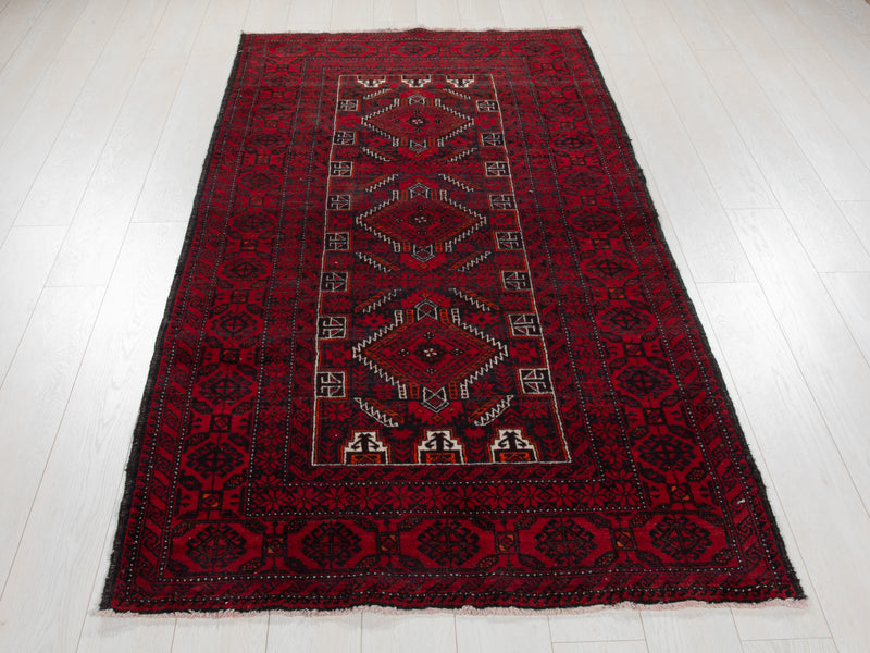 7' 5" x 3' 8" Excellent Hand-Knotted Collectible Vintage Fine Tribal Rug - Yasi & Fara 