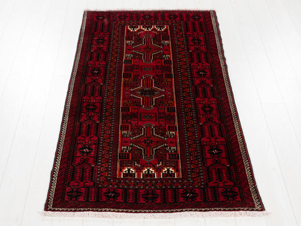 6' 6" x 3' 5" Excellent Hand-Knotted Vintage Collectible Fine Tribal Rug - Yasi & Fara 