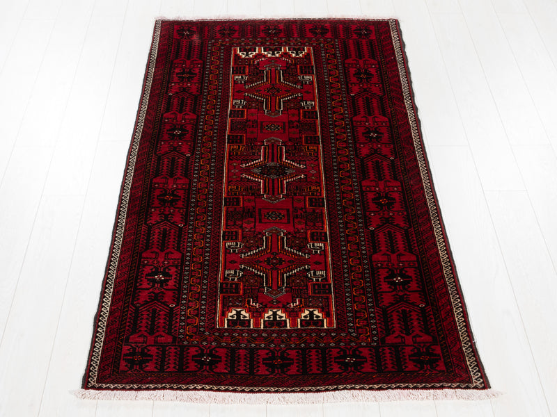 6' 6" x 3' 5" Excellent Hand-Knotted Vintage Collectible Fine Tribal Rug - Yasi & Fara 