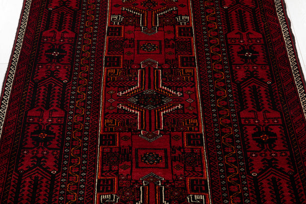 6' 6" x 3' 5" Excellent Hand-Knotted Vintage Collectible Fine Tribal Rug - Yasi & Fara 