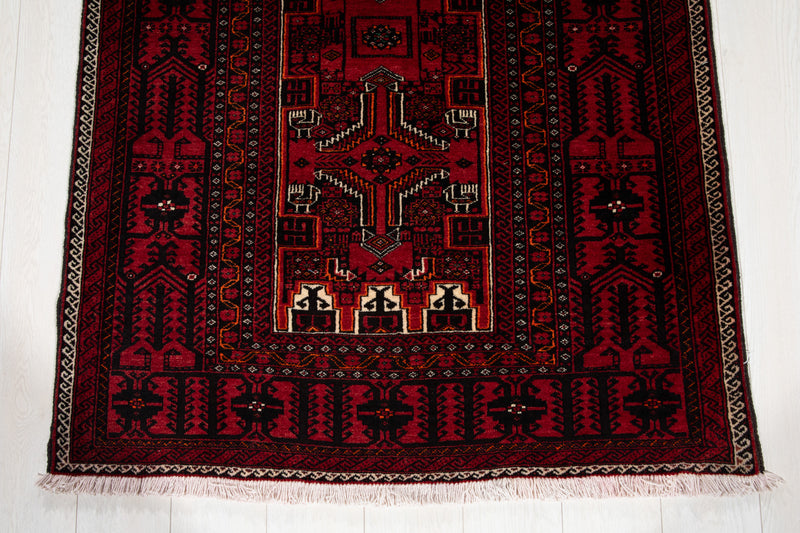 6' 6" x 3' 5" Excellent Hand-Knotted Vintage Collectible Fine Tribal Rug - Yasi & Fara 