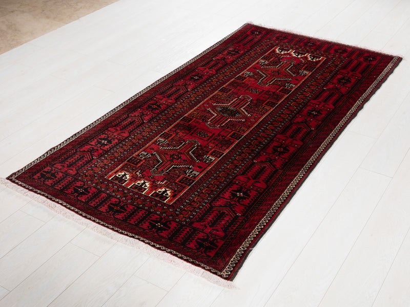 6' 6" x 3' 5" Excellent Hand-Knotted Vintage Collectible Fine Tribal Rug - Yasi & Fara 