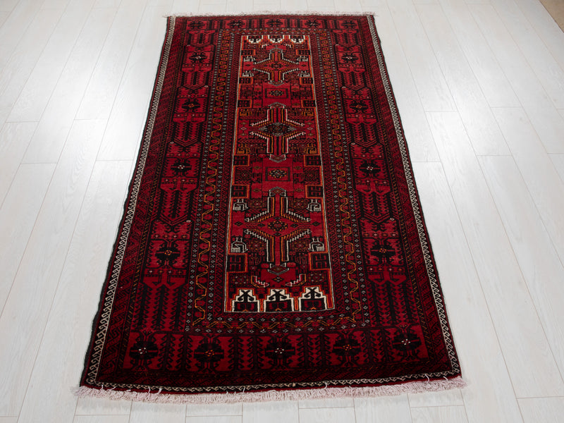 6' 6" x 3' 5" Excellent Hand-Knotted Vintage Collectible Fine Tribal Rug - Yasi & Fara 