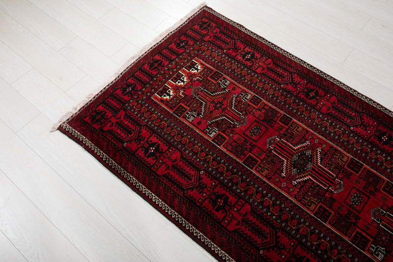 6' 6" x 3' 5" Excellent Hand-Knotted Vintage Collectible Fine Tribal Rug - Yasi & Fara 