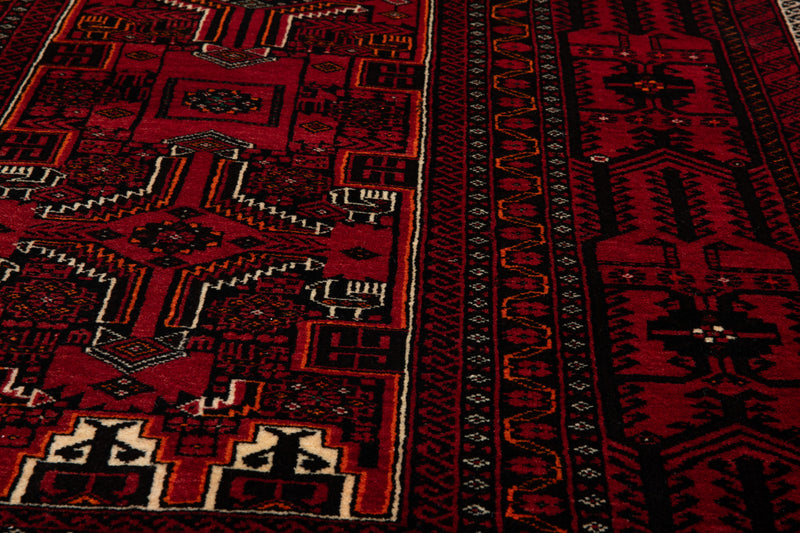 6' 6" x 3' 5" Excellent Hand-Knotted Vintage Collectible Fine Tribal Rug - Yasi & Fara 