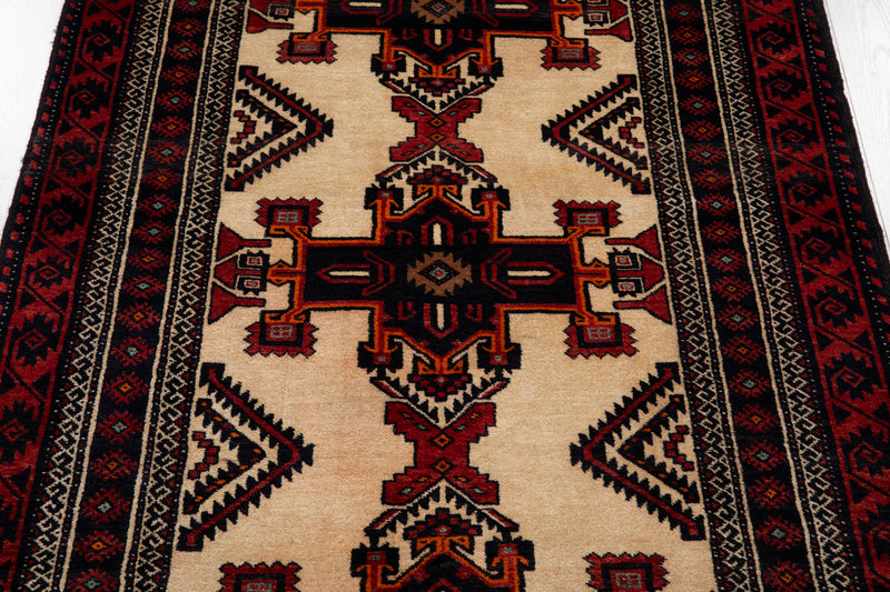 6' 3" x 3' 5" Excellent Hand-Knotted Collectible Vintage Fine Tribal Rug - Yasi & Fara 
